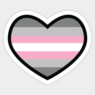 Demigirl Flag Heart Sticker